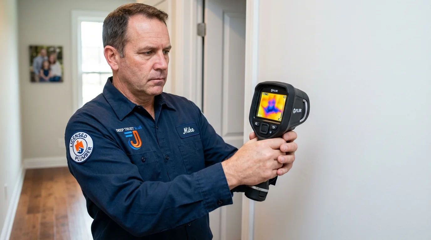 Thermal imaging leak detection by Johns Plumbing LLC in Pen Argyl